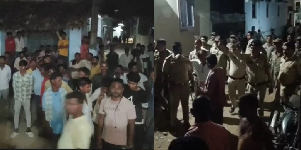 दो गुटों के बीच खूनी संघर्ष : मारपीट में युवक की हत्या, कार्रवाई के लिए पहुंची पुलिस, ग्रामीणों ने किया पथराव