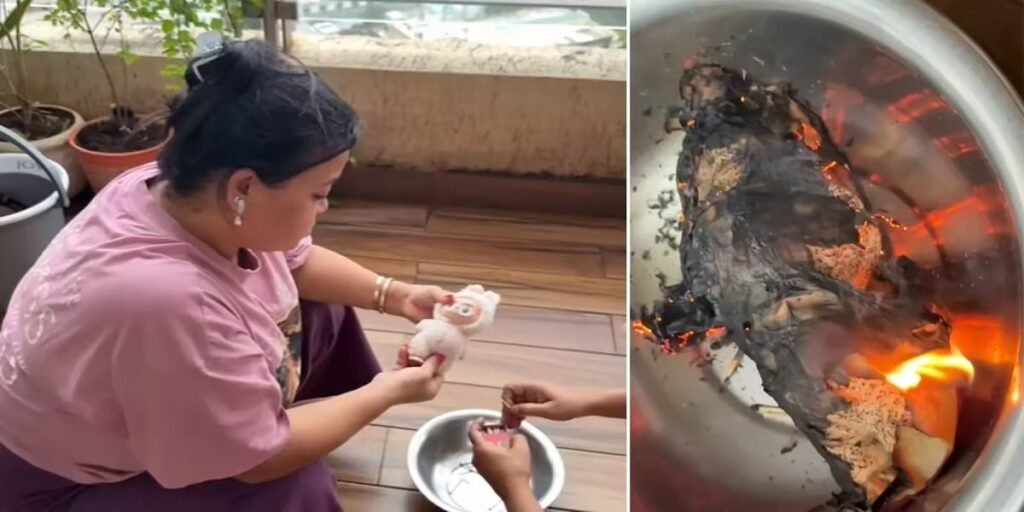 लबूबू के आते ही शैतानी हरकत करने लगा बेटा, भारती सिंह का ठनका माथा, आग में जलाकर खाक कर दी गुड़िया